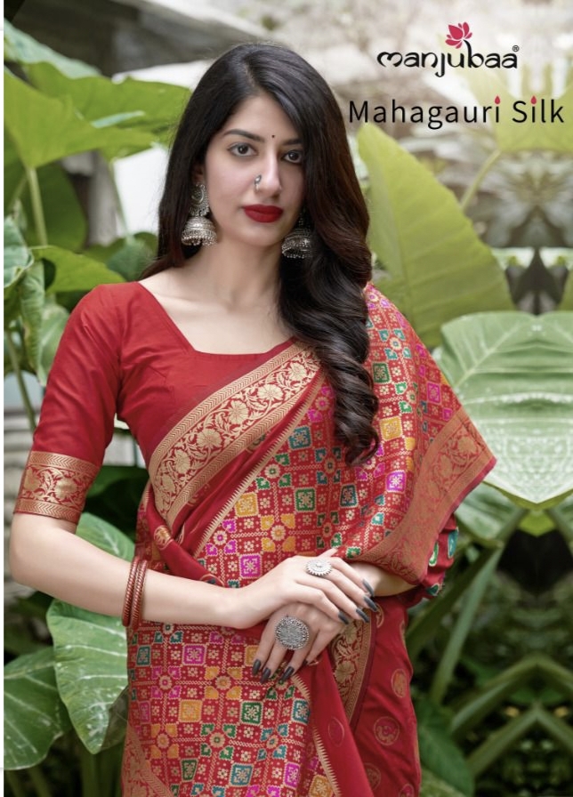 Mahagauri Silk Series 5401 To 5408 By Manjubaa Single And Set Stockiest And Supplier From Surat