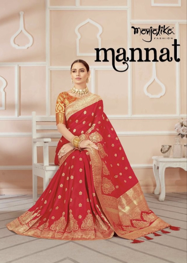 Mannat Silk By Monjolika Silk Saree Single And Set Stockiest And Supplier From Surat