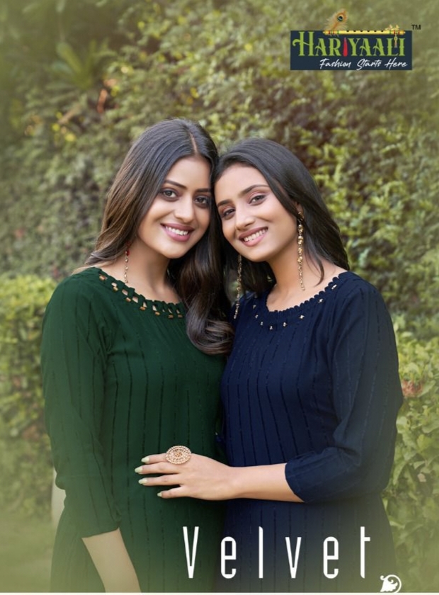 Velvet By Hariyaali New Pattern Kurti Dealer In Surat