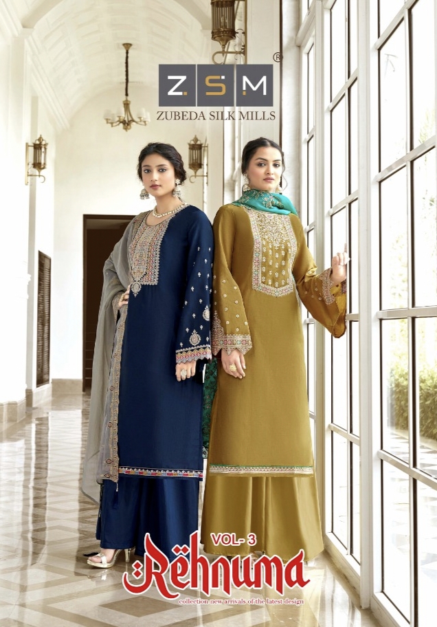 Rehnuma Vol 3 By Zubeda Silk Mills Designer Cotton Silk Suit Wholesaler Surat