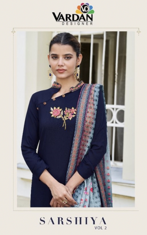 Sarshiya Vol 2 By Vardan Designer Kurti Pant With Dupatta Single Available Wholesaler Supplier From ...