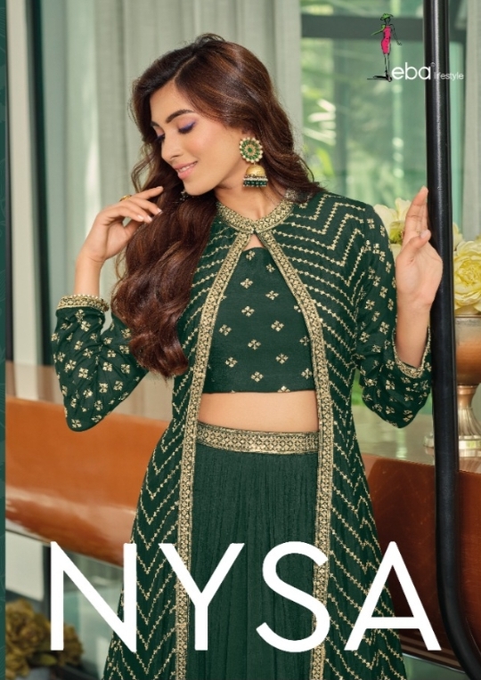 Nysa By Eba Lifestyle Designer Stilish Wear Collection Single Avilable Wholesaler Surat