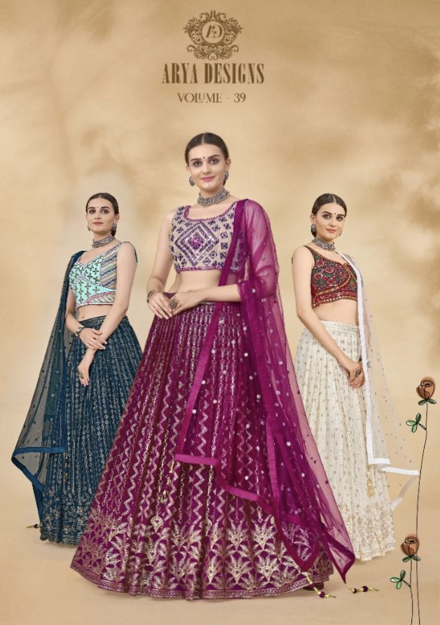 Arya Designs Vol 39 Special Navratri Collection Designer Lehanga Choli Single Available Wholesaler S...