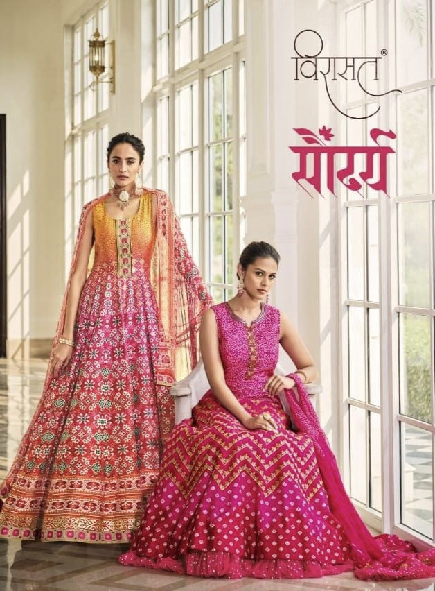 Soundhria By Virasat Designer Gown Exclusive Collection Series 1001 To 1004 Single And Set Stockiest...