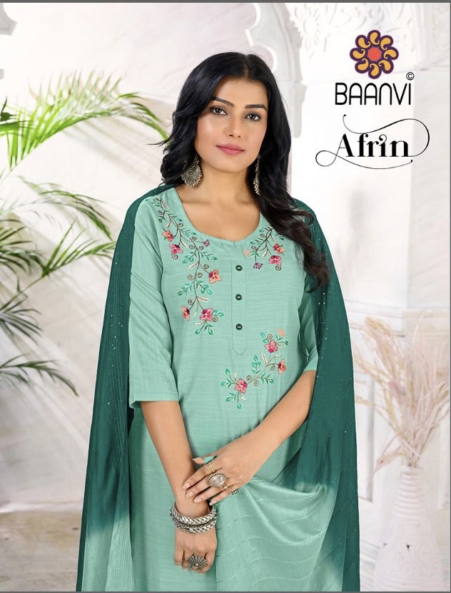 Afreen By Baanvi Exclusive Collection Top Bottom With Dupatta Wholesaler Supplier From Surat