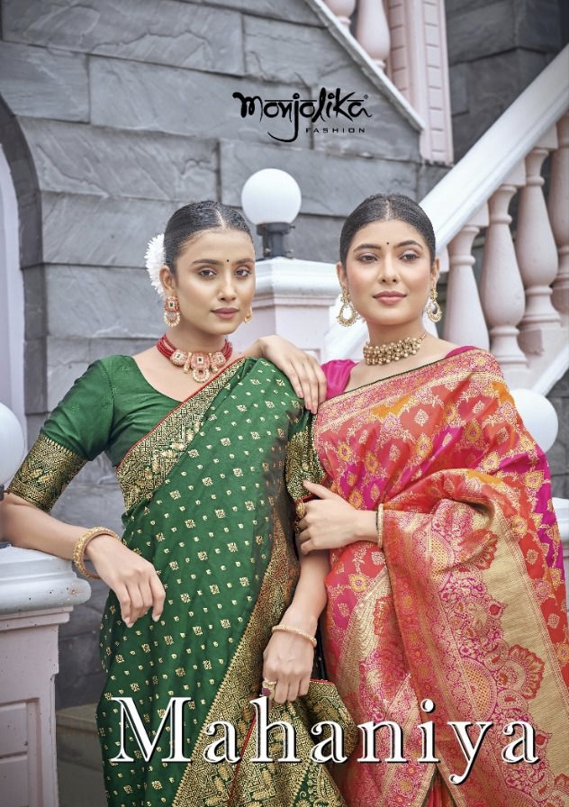 Mahaniya 5100 Series By Monjolika Fashion Designer Saree Single And Set Stockiest And Supplier From ...
