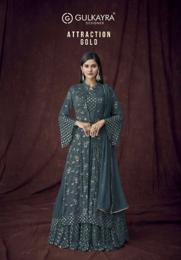 Attraction Gold By Gulkayra Designer Suits Wholesale Suppliers And Dealer From India