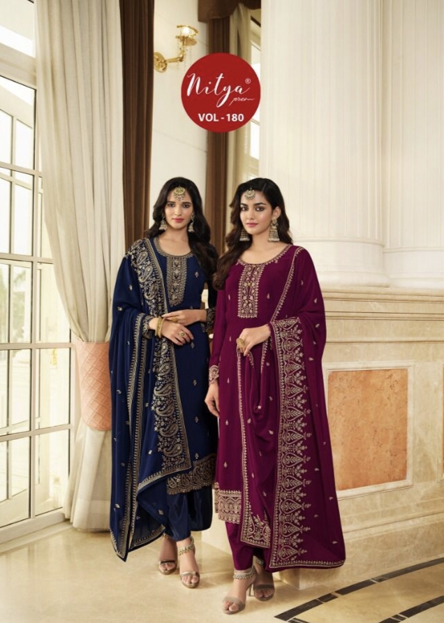 Nitya Vol 180 By Lt Fabric Designer Georgette Suit Wholesale Supplier Traders In Surat