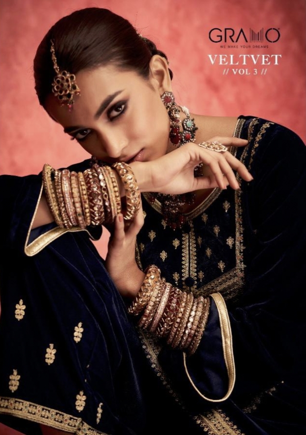 Velvet Vol 3 By Gramo Designer Suits Wholesale Suppliers And Dealer From India