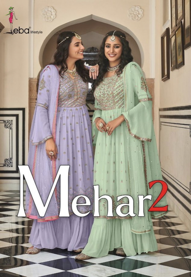 Mehar Vol 2 By Eba Lifestyle Designer Georgette Plazo Suit Single And Set Wholesale Supplier Traders...