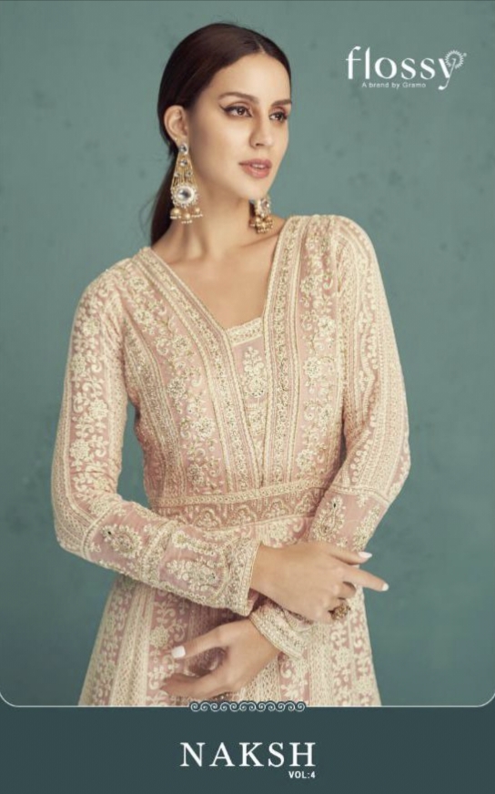 Naksh Vol 4 By Gramo By Flossy Designer Georgette Suit Readymade Collection Wholesale Supplier Trade...