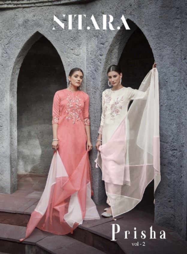 Prisha Vol 2 By Nitara Kurti Pant With Dupatta Wholesaler Supplier From Surat