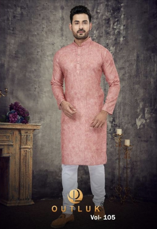 Outluk Vol 105 Designer Heavy Cotton Kurta Single And Set Stockiest And Supplier From Surat