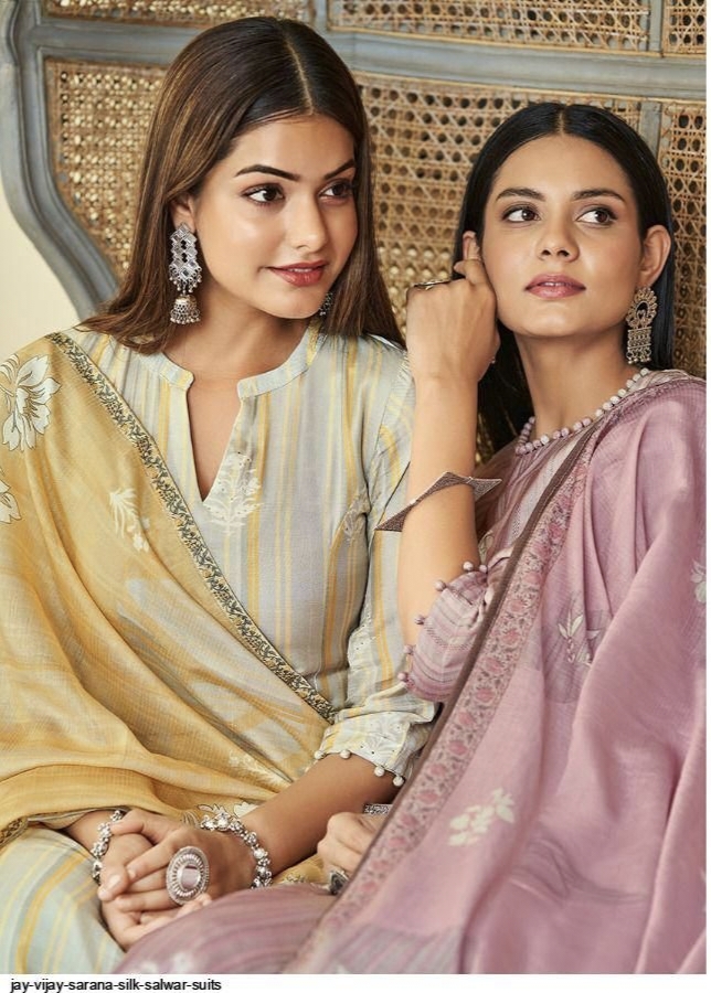 Sarana By Jay Vijay Pure  Silk Digital Prints Suit