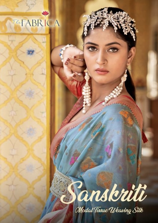 Sanskriti Series 12001 To 12008 By The Fabrica Organza Jacquard Sarees