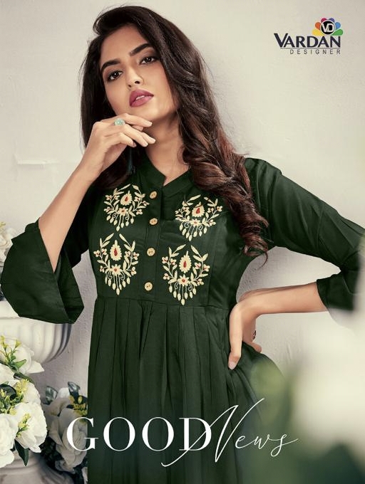 Vardan Designer New Concept Good News Fancy Feeding Kurti Single Avilable