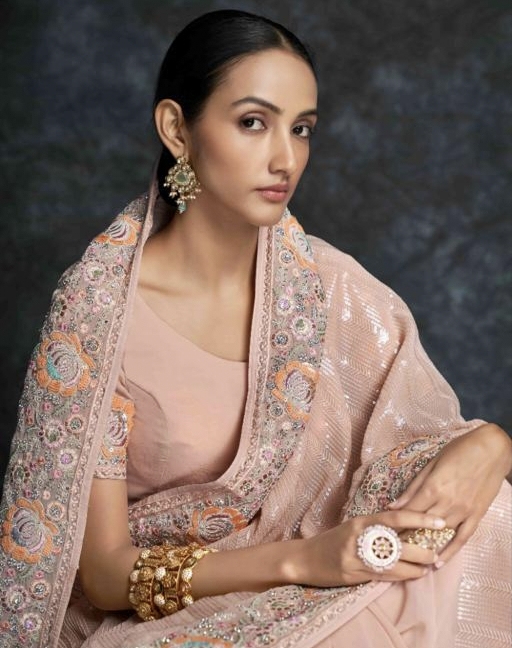 Swarna Vol 4 By Arya Designs Heavy Georgette Work Saree Single Avilable Wholesaler Supplier Surat