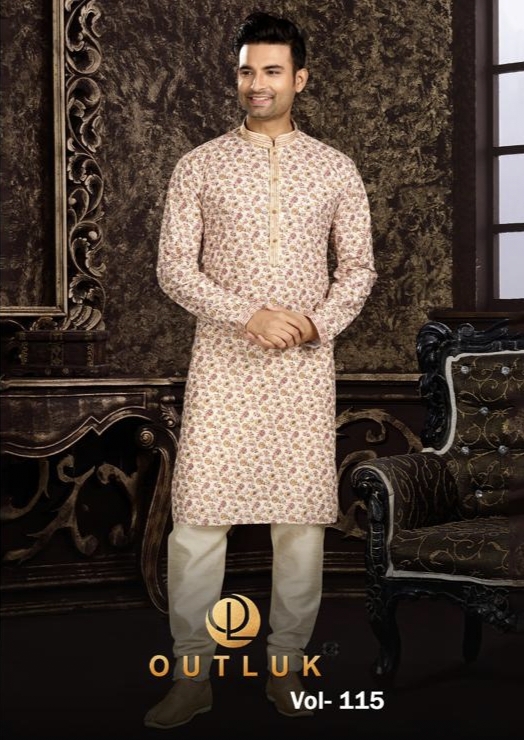 Outluk Vol 115 By Outluk Premium Lucknowi Work Means Kurta Pajama Collection Manufacturer Surat