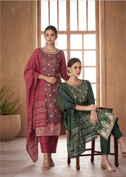 Rose By Sayuri Designer Russian Silk Jacquard Readymade Suits Singles And Set Stockiest And Supplier...