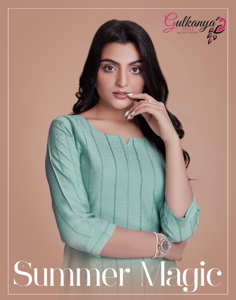 Summer Magic By Gulkayra Style By Aahvan Designs Pure Viscose Kurti Pant Single And Set Stockiest An...