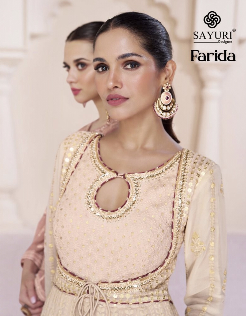 Sayuridesigner New Launching Farida Georgette Designer Anarkali Dress