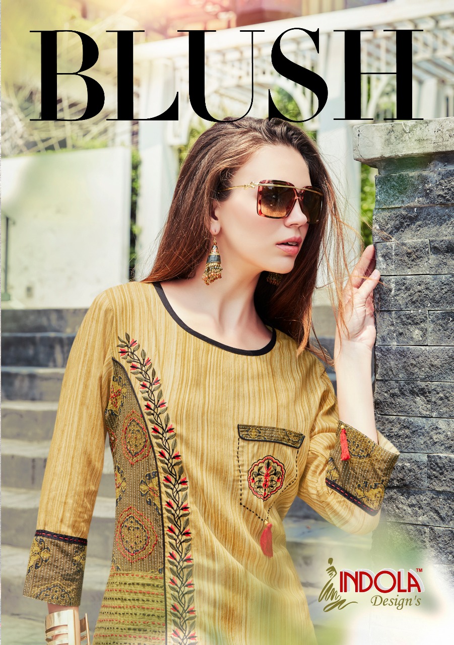 Indola Designs Blush 601 Series Fancy Printed Kurti Dealer