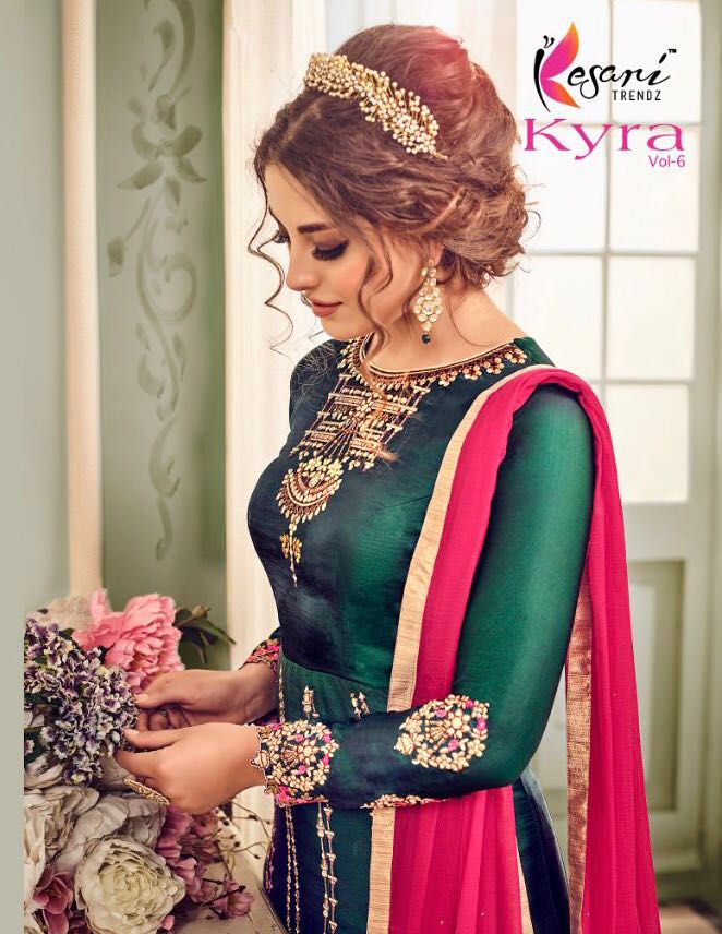 Kesari Trendz Kyra Vol 6 7013 Series New Designer Gown Suit