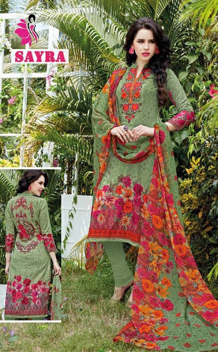 Khushika Sayra 7801 Series Pure Cotton Cambric Print Suits