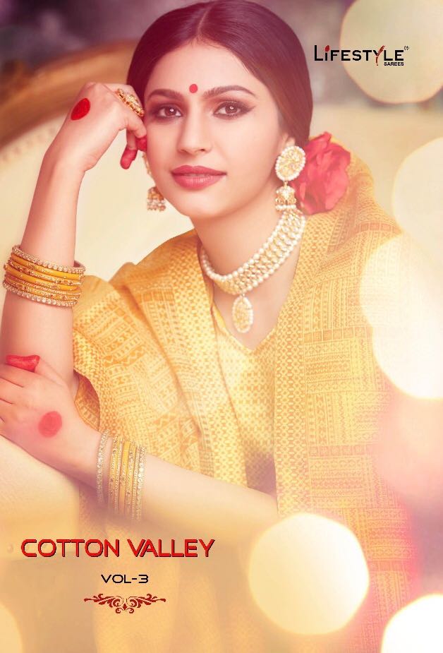 Lifestyle Cotton Valley Vol 3 51561 Series Coton Print Saree