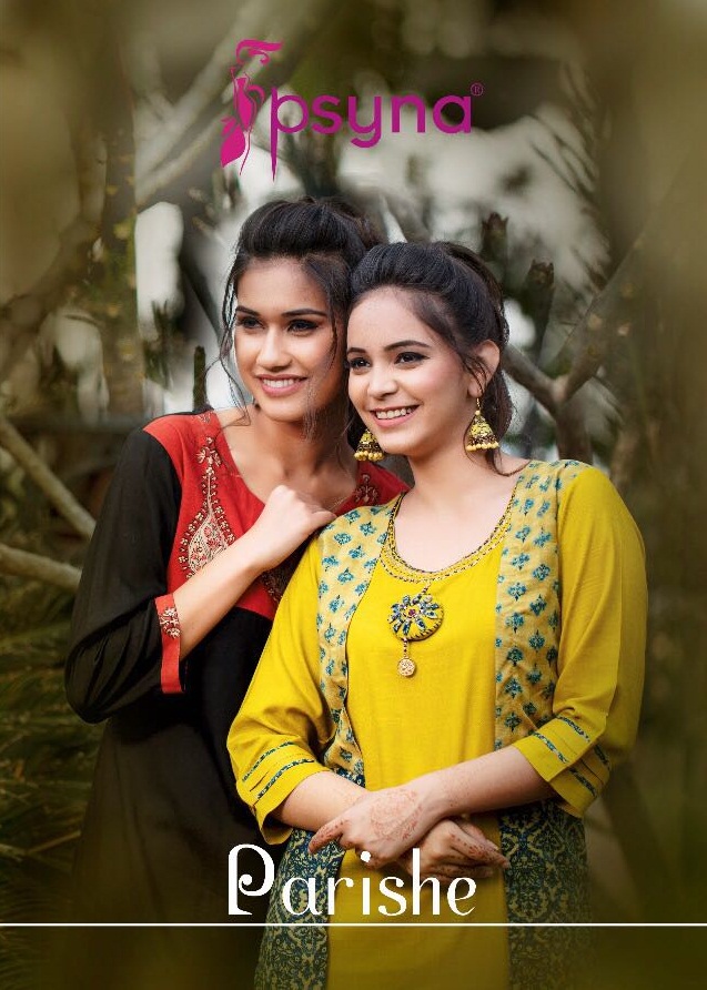 Psyna Tex Parishe 1001 Series Designer Reyon Kurti Dealer