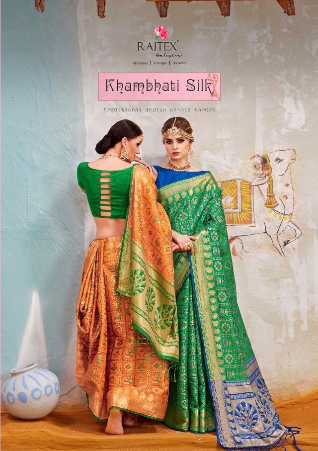 Rajtex Khambhati Silk 43001 Series Party Wear Silk Saree