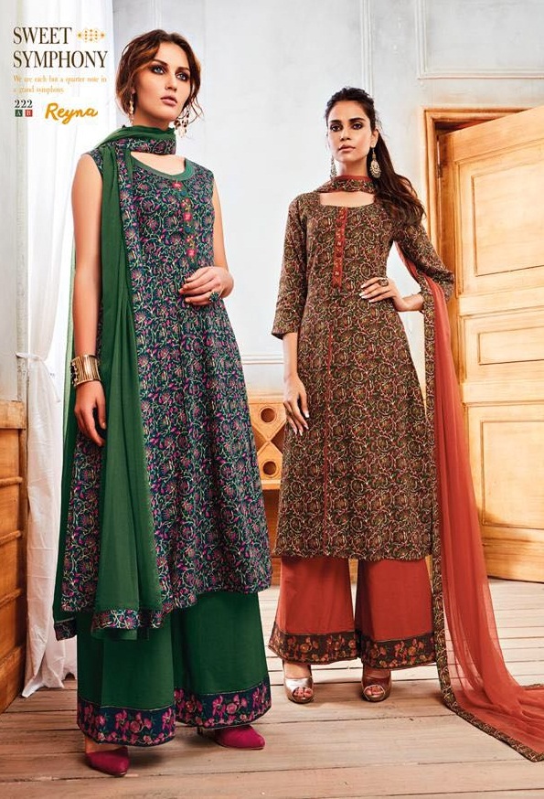 Reyna Sweet Symphony 221ab To 224ab Series Cotton Satin Suit