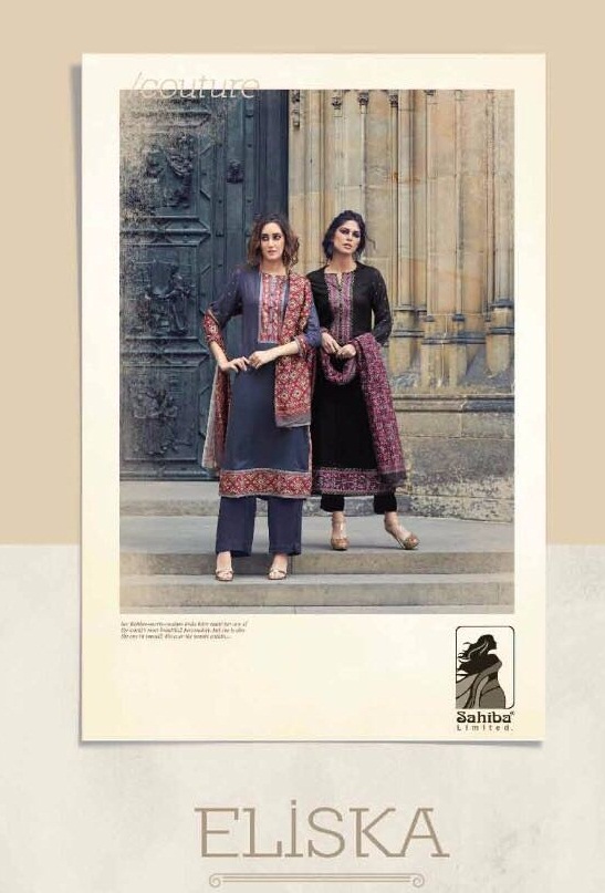 Sahiba Eliska 1 Series Fancy Cotton Satin Digital Print Suit