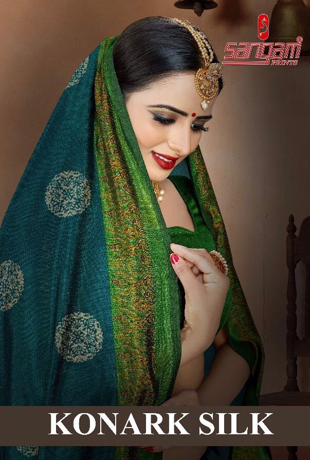 Sangam Konark Silk 2001 Series Fancy Silk Printed Saree