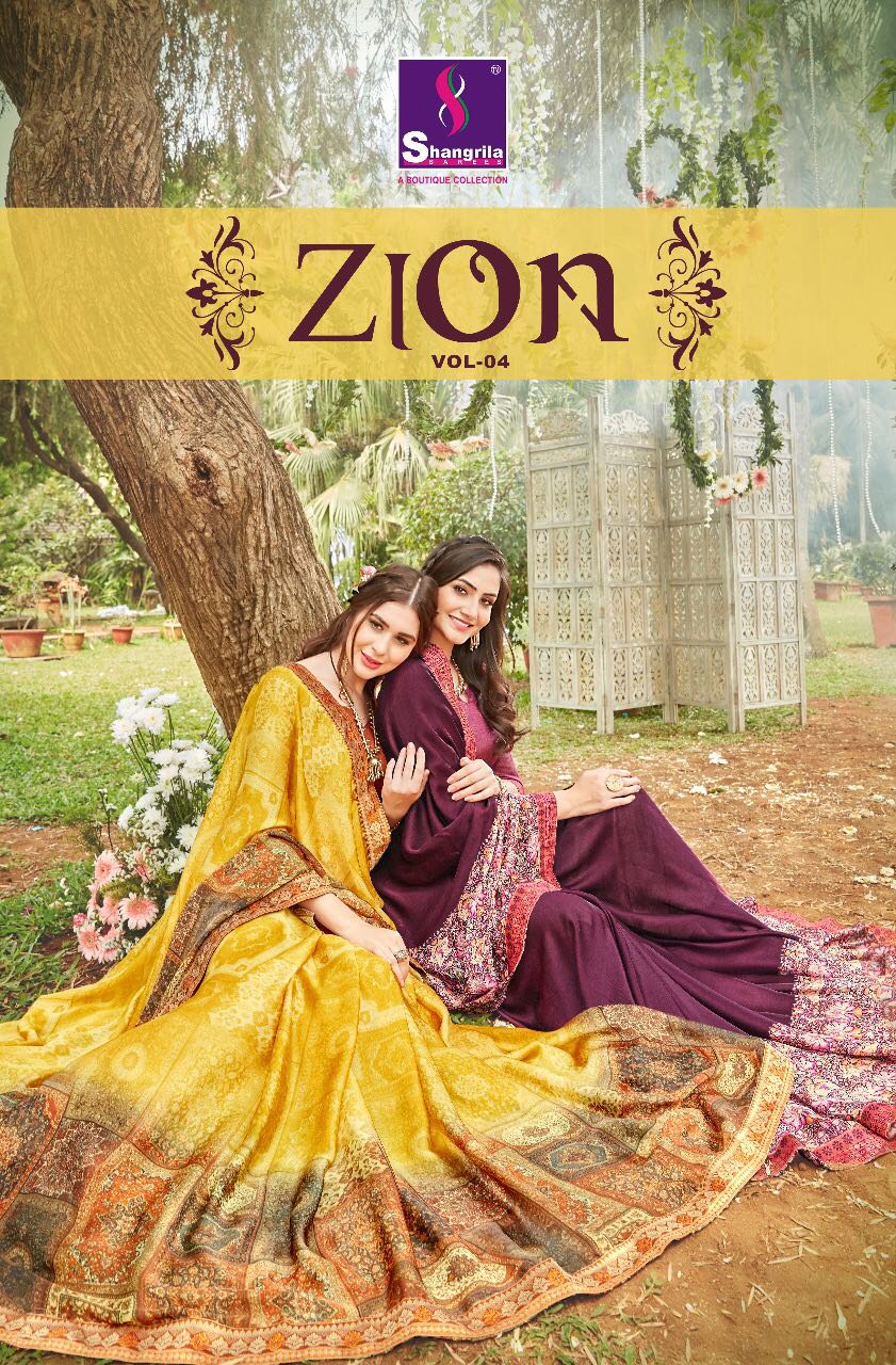 Shangrila Zion Vol 4 3481 Series Satin Weightles Print Saree