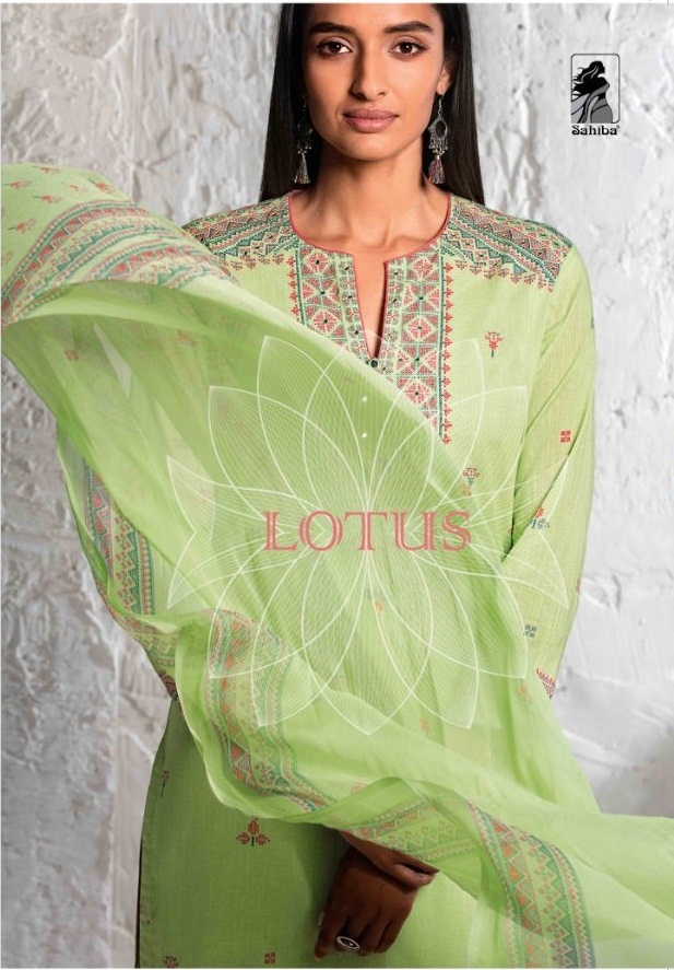 Sahiba Lotus 1 Series Fancy Cotton Slub Print Suits Dealer