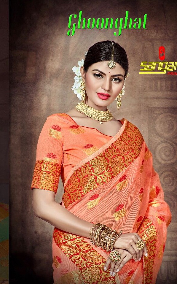 Sangam Ghoonghat 1001 Series Weaving Silk Saree Collection