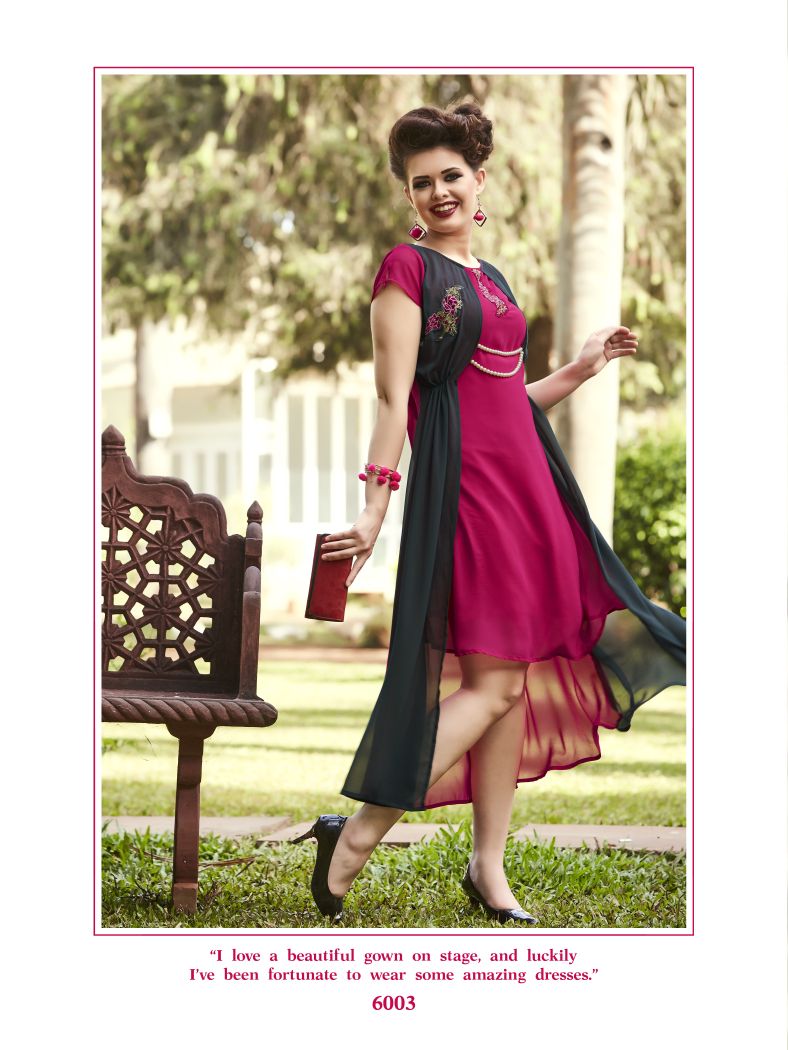 The Designers Meem Vol 6 6001 Series Fancy Kurti Dealr Surat