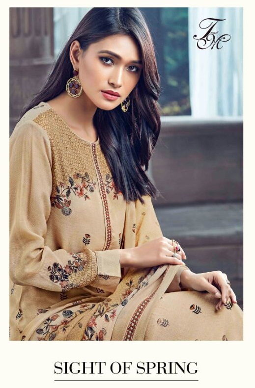 T&m Sight Of Spring 01 Series Crape Digital Printed Suits