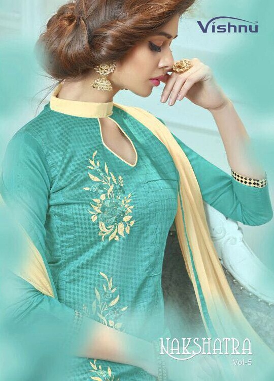 Vishnu Impex Nakshatra Vol 5 45001 Series Chanderi Emb Suits