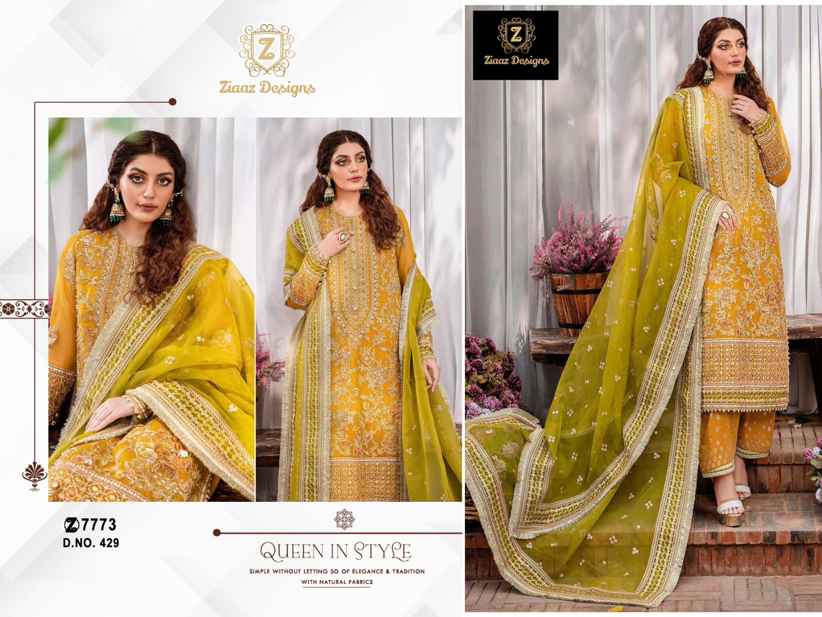 Ziaaz Designs D No 429 Pakistani Suit