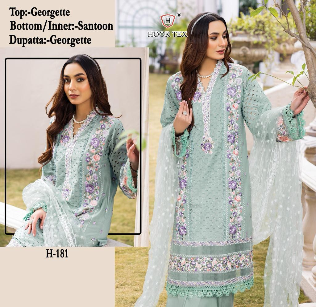 H 181 By Hoor Georgette Pakistani Suit