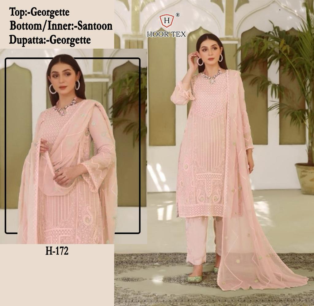 H 172 By Hoor Tex Georgette Suit
