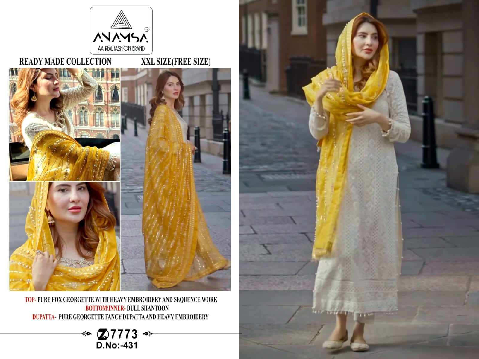Anamsa 431 Plazzo Suit For Eid
