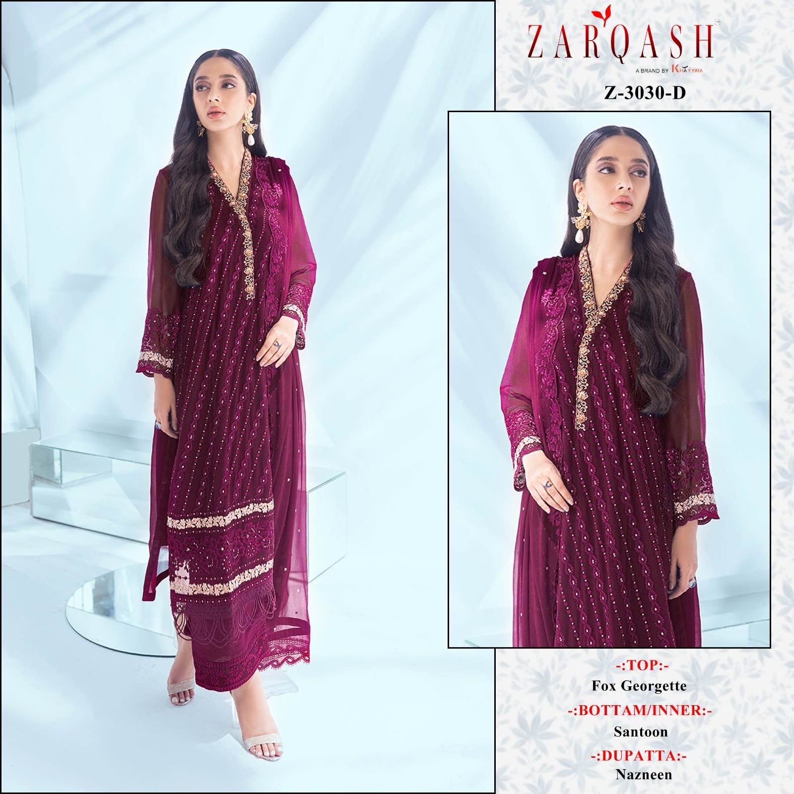 Z 3030 Pakistani Suit By Zarqash India