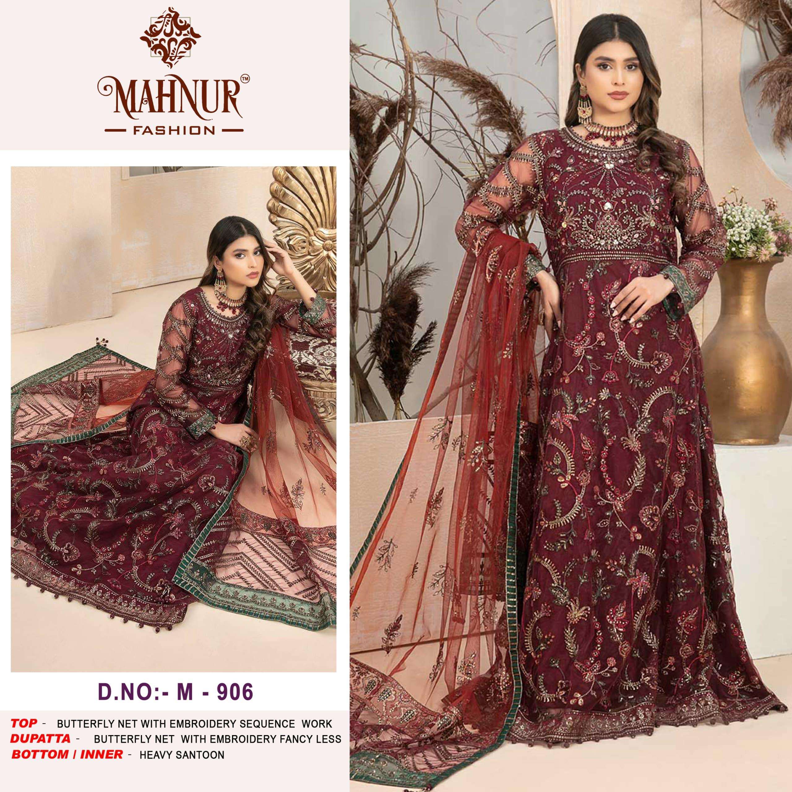 M 906 BY MAHNUR FASHION PAKISTANI SUITS 