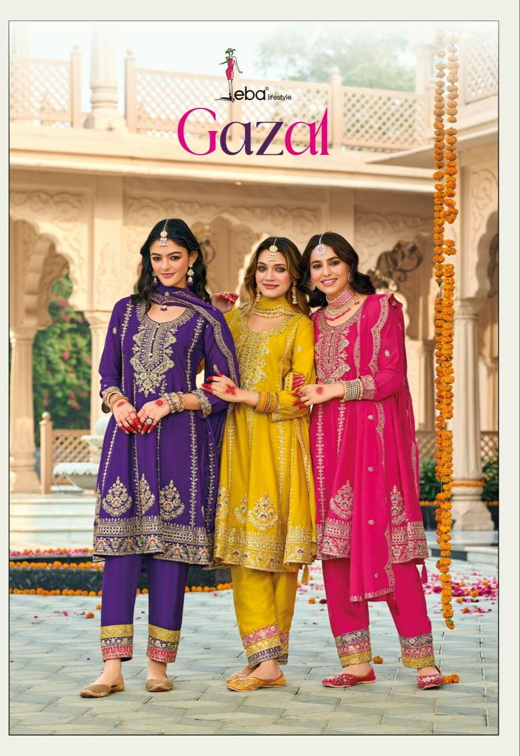 GAZAL by eba lifestyle  hevey Chinon kurti collection manufacturer surat 