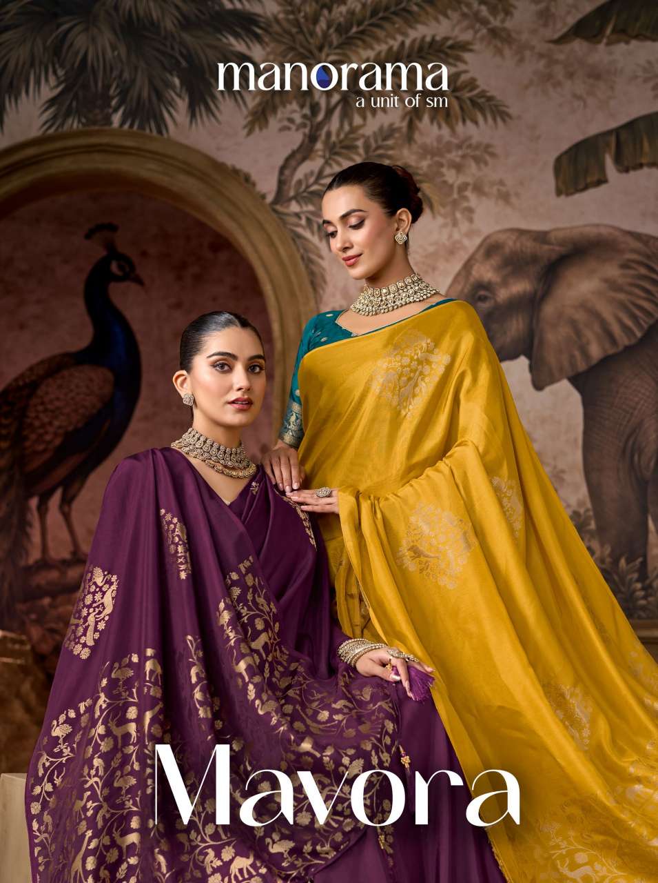 Mavora series 135 to 143 by manorama traditional saree Collection manufacturer surat 