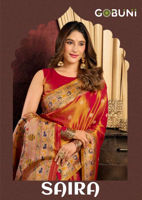 Saira series 5201 to 5206 by gobuni premium tissue silk sarees 