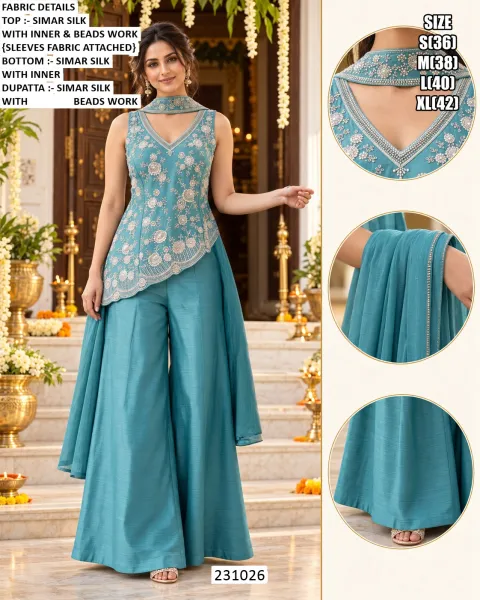 Give Your Festive Wardrobe A Beautiful Designer Palazzo Sets